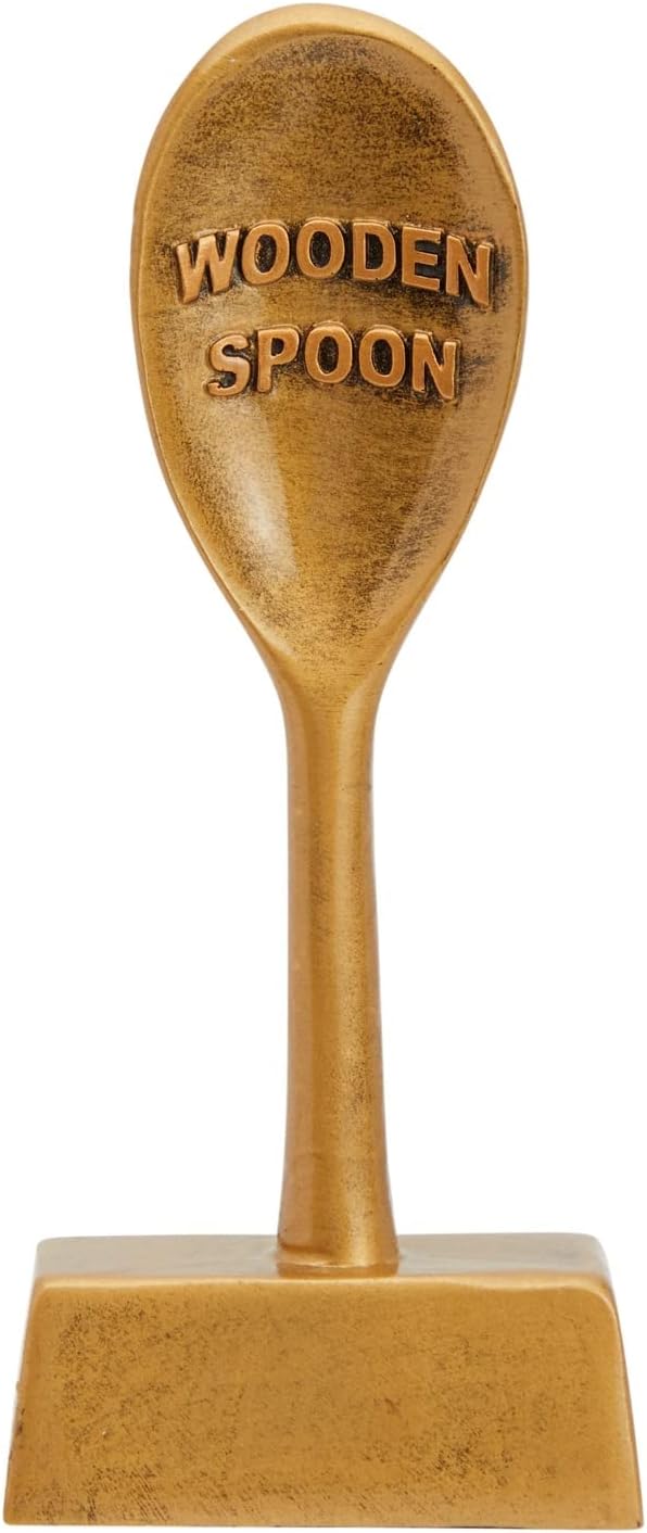 Juvale Golden Spoon Award Cooking Trophy for Chili Cook Off, Baking Contest, Best Cookie, Salsa Competition, & Funny Food Prize (2.5x6.2x1 Inch, Bronze Metal Finish, Small)