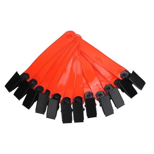 SUNGOOYUE High Visibility Reflective Trail Markers Clips for Outdoor Hiking 12PCS (Orange)