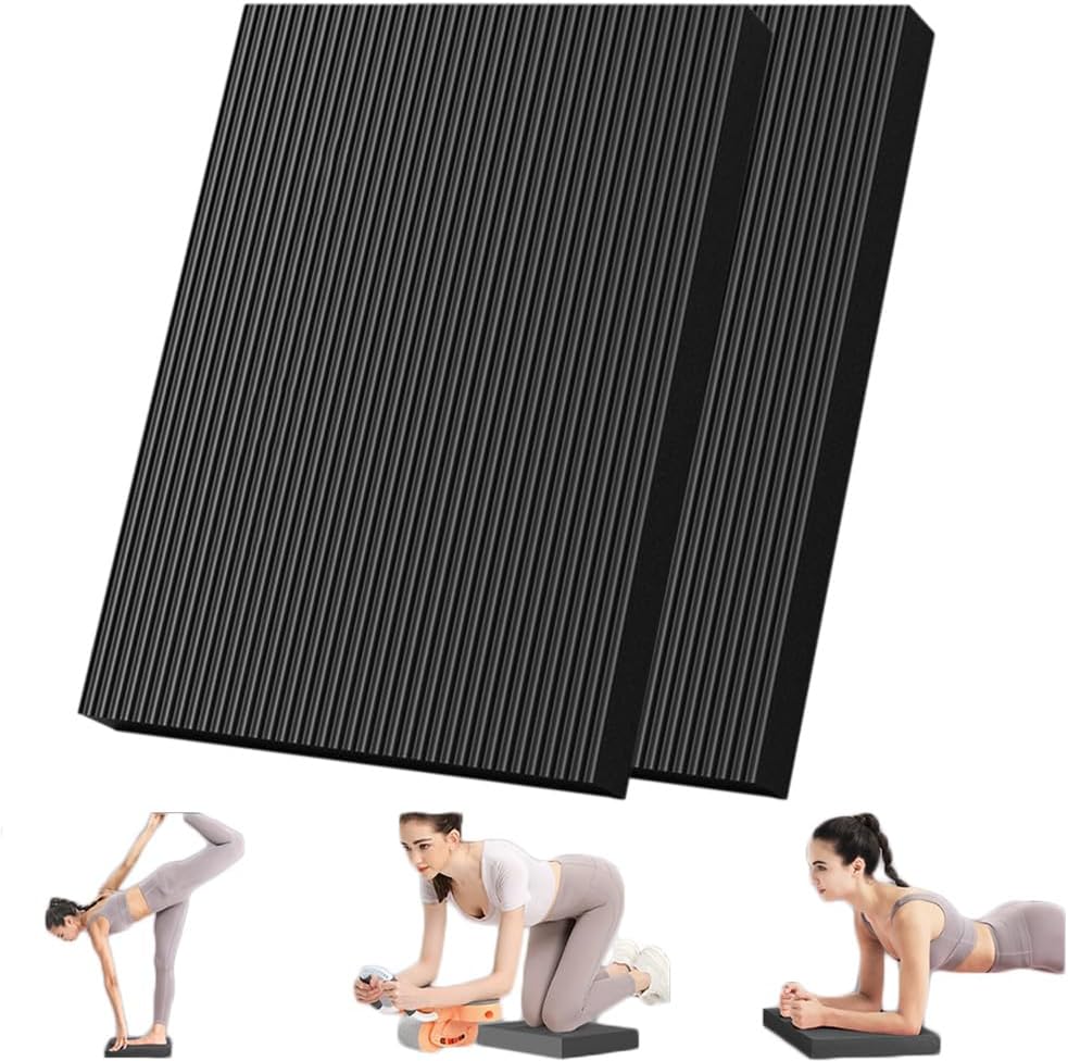 2pcs Exercise Balance Pad,Balance Mat Physical Therapy 1.5inch Thick High Resilience,Slip Resistant Foam Mat for Yoga, Pilates, Meditation，Gardening knee pads