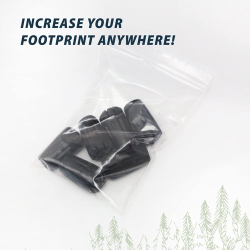 TREKOLOGY Trekking Pole Tips - Walking Sticks Replacement Tip Protectors - 11mm Hole Diameter - Fit Most Standard Hiking Poles (4pc Pack)