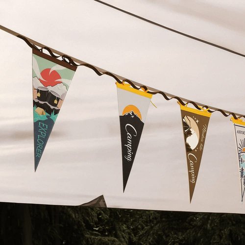 8 Pcs Camp Triangle Flag Felt Tent Decorations Banners for Holidays Outdoor Camping