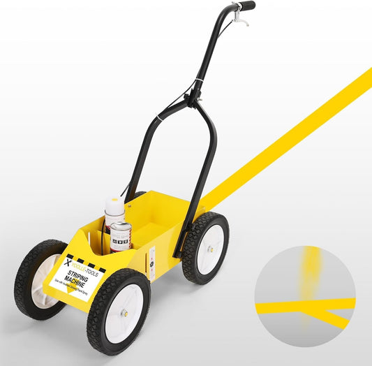 20 2395000 High-Performance Striping Line Marking Machine, Parking Lot Striping Machine, Compatible with Rust-Oluem Professional Inverted Striping Spray Paint, 9.8" x 13" x 28.3", Yellow