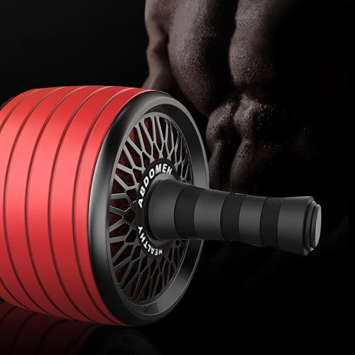 ARTSEWPLY Roller Quiet Ab Wheel Roller for Core Strength Equipment for Men and Women Non- Design for Muscle Building and Endurance Training Red