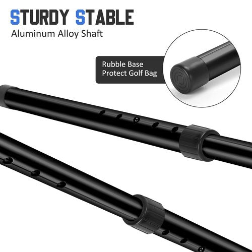 GearRoot Portable Golf Travel Bag Support Pole, Umbrella-Shaped Anti-Impact Support Cover Protector and Aluminum Alloy Rod, Golf Club Travel Bag Support System Protect Clubs from Impact, Blue