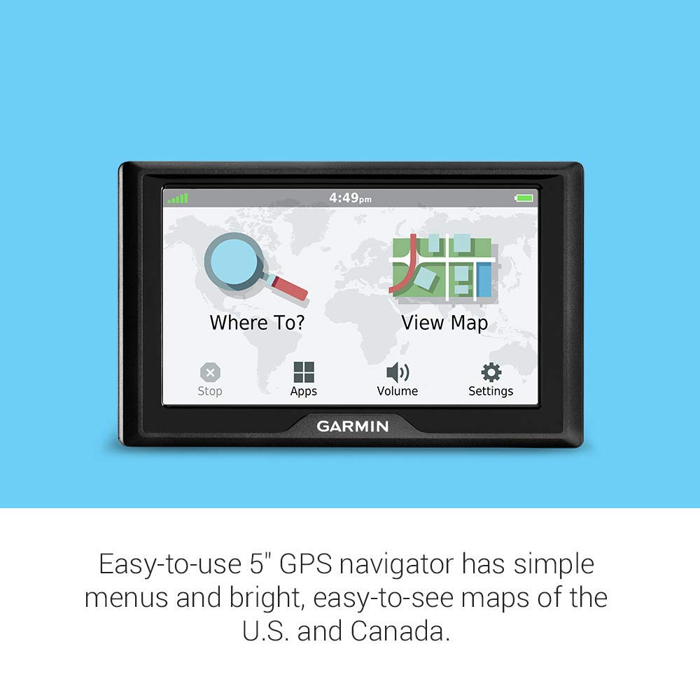 Garmin Drive 52, GPS Navigator with 5 inch Display, Simple On-Screen Menus and Easy-to-See Maps (Renewed)