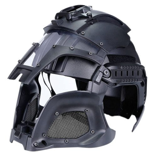 Full Face Helmet Airsoft Mask Tactical Iron Warrior Helmet Steel Mesh Paintball Wargame Protection Cosplay CS Games