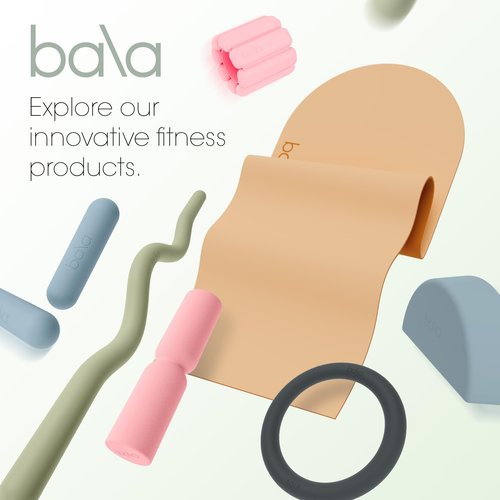 Bala Yoga Mat for Home Gym, 5mm (Sand) - Non Slip Exercise Mat for Home Workout, Stretching, Pilates, Aerobics & Floor & Fitness Work Out - Indoor Exercising Mat