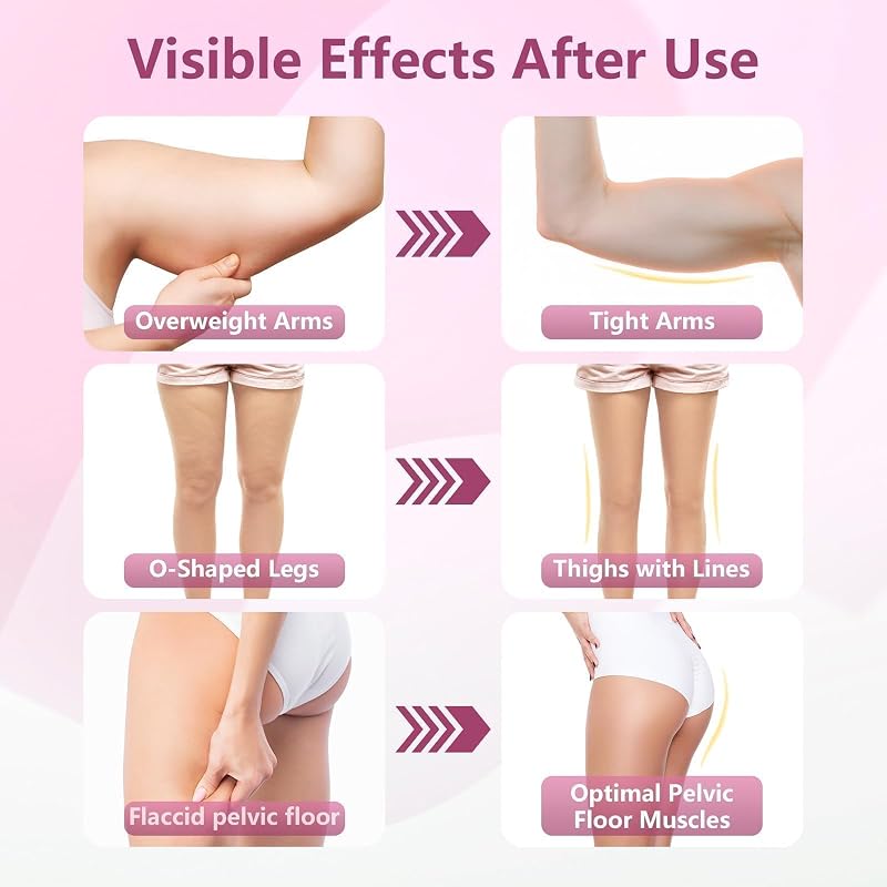 Thigh Trainer with LED Display - Pelvic Floor & Inner Thigh Exerciser (Pink) - 20lb Band