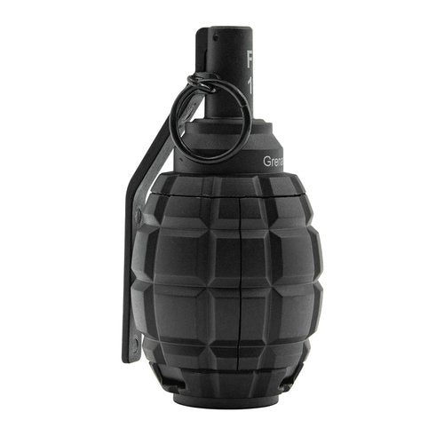 Zhongren CS Hand Grenades Toys Model Spring Powered Impact for Battle Games Tactcial Airsoft Paintball (F1-BK)