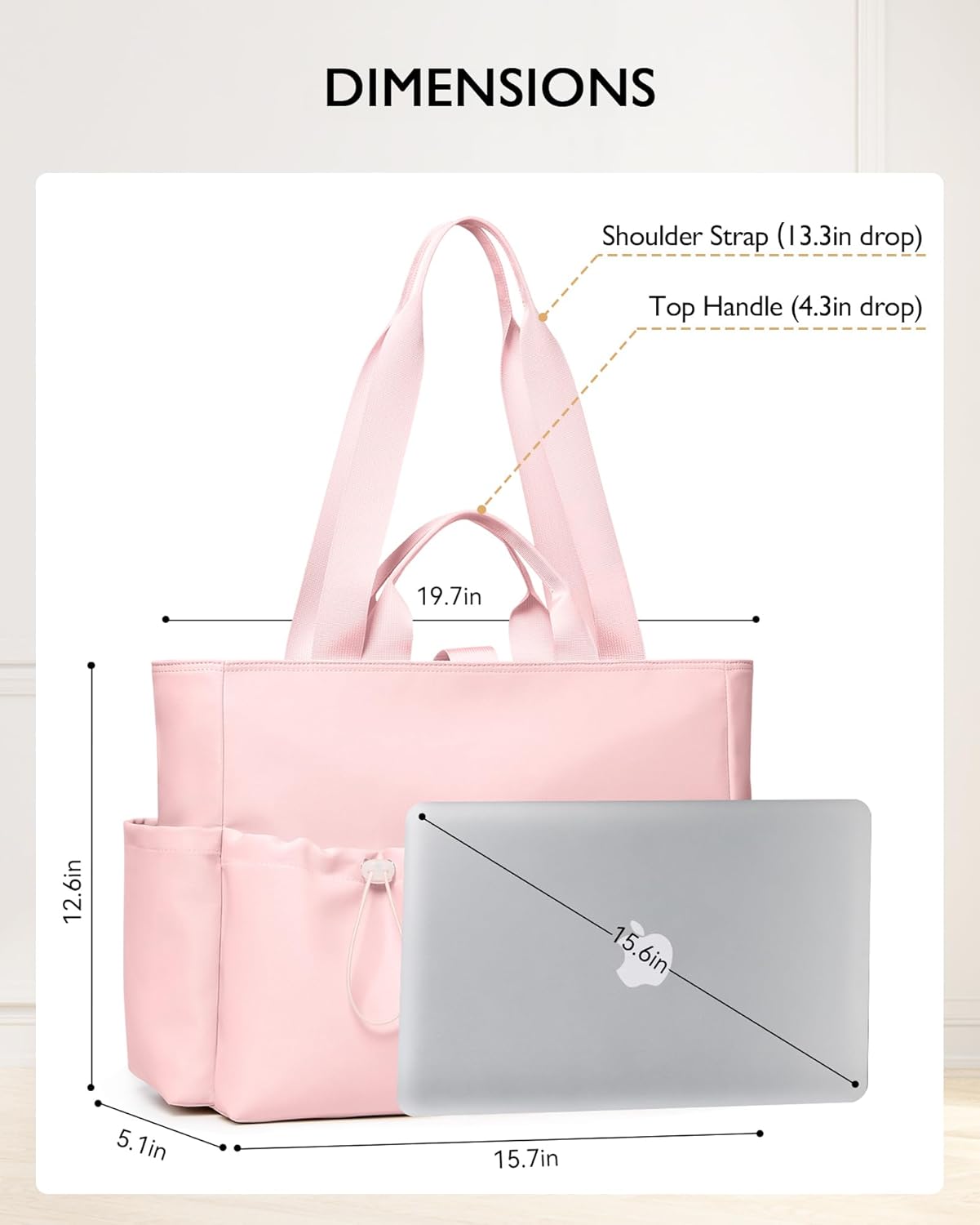 KALIDI Yoga Mat Bag Gym Bag for Women Tote with Pockets, Workout Bag Handbag with Zipper for Travel Sport Pilates Work Commute