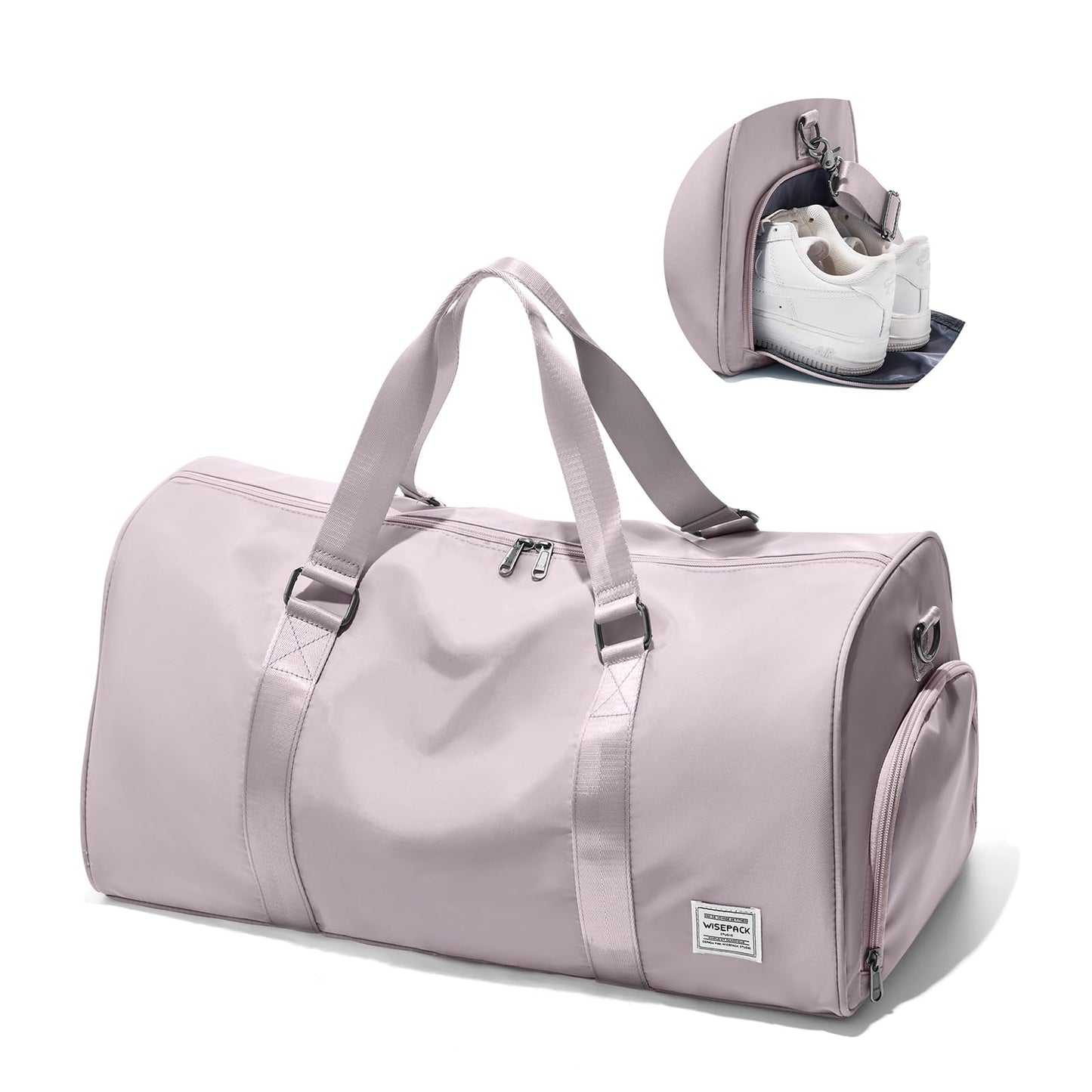 Travel Duffle Bag,Weekender Overnight Bags for Women with Shoes Compartment,Tote Gym Bag Personal Item Carry On Bag for Travel Business Trips Sport Hospital Dance Pink