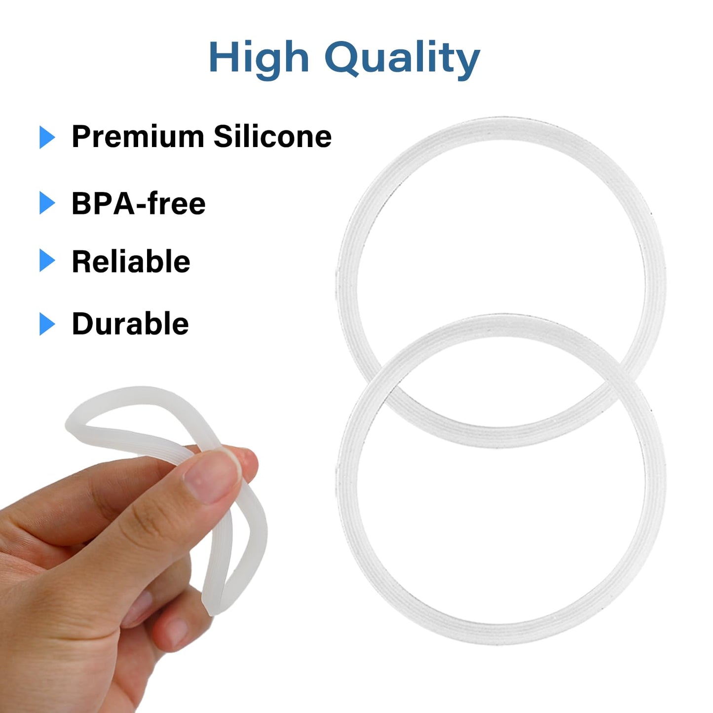 10 Pcs Water Bottle Gasket Replacement for Owala FreeSip 19/24/32/40oz,Silicone Lid Seal O Ring,Sealing Gaskets Replacement Accessories Compatible with Owala FreeSip Stainless Steel Cup(Clear)