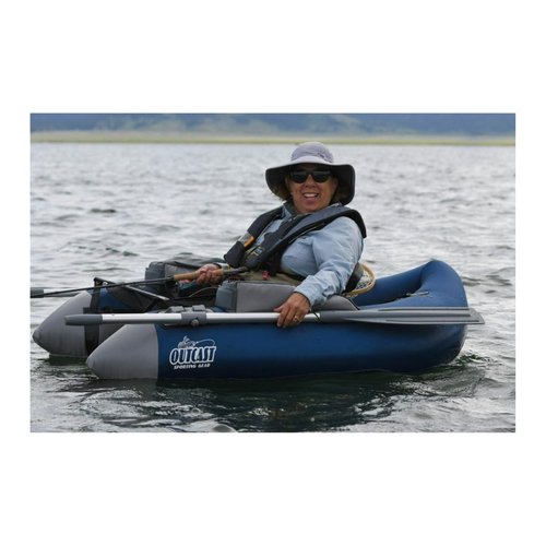 OUTCAST Sporting Gear Cruzer Max Float Tube - Durable Lightweight 300 Lbs. Capacious Outdoor Water Sports Fishing Rowable Float Tube with 2-Piece Oars