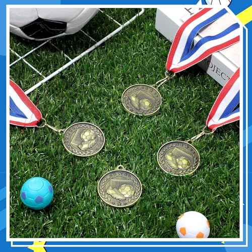 Misdary 12 Pack Medals with Neck Ribbons Team Participation Trophies for Kids Sports Awards Party Favors for Sports Competitions Celebration Gift