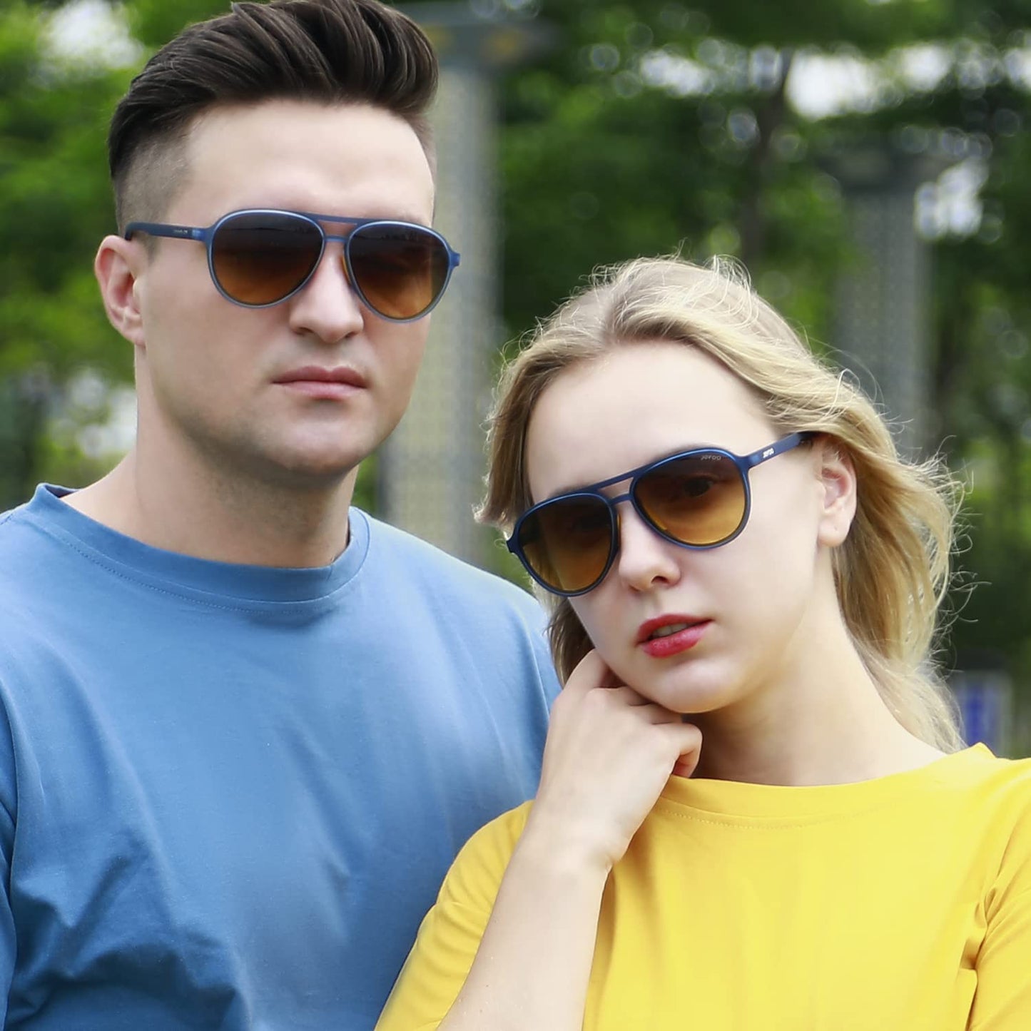 Jefoo Polarized Aviator Sunglasses for Women Men Retro Trendy Sports Sunglasses for Outdoor UV400 Protection