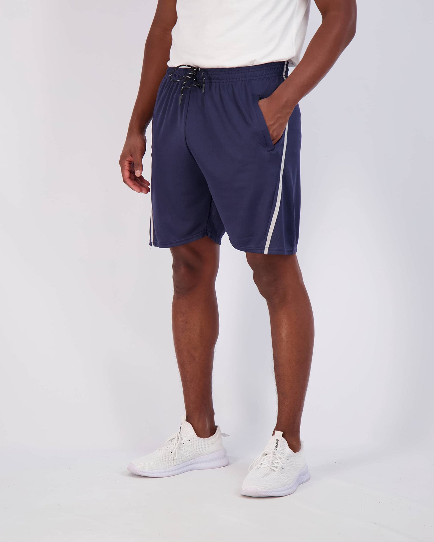 Real Essentials 4 Pack: Men's Mesh 7" Athletic Zipper Shorts Workout Gym Running Basketball (Big and Tall Available)