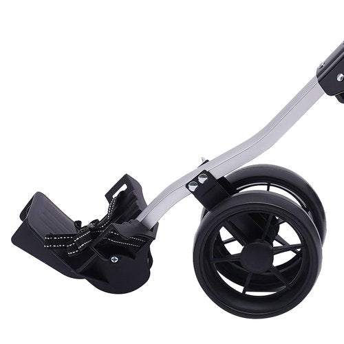 Jiabailie ZH-A028 Lightweight Golf Push Cart, 3 Wheels Folding Golf Push Cart Golf Trolley with Cup Holder, Portable Quick Open Fold Golf Push Cart for Golf Clubs and Golf Bag