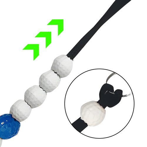 Golf Score Counter Beads with Clip, 4 Pack, Purple Green Blue Red, 12.5 inches