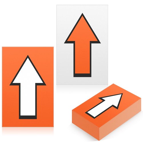 Humyoun 150 Pcs Racing Course Trail Marker Arrow Sticker Directional Signs Floor Markers Flashing Signs for Outdoor Camping Hiking Hunting Driving, 8 x5