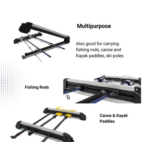 Savvycraft Ski and Snowboard Rack for Car Roof Rack, Universal Ski Rack Snowboard Rack for Roof Rack Carrier Mount, Fit Most Roof Rack Crossbars Hold up to 5 Pairs of Skis or 4 Snowboards