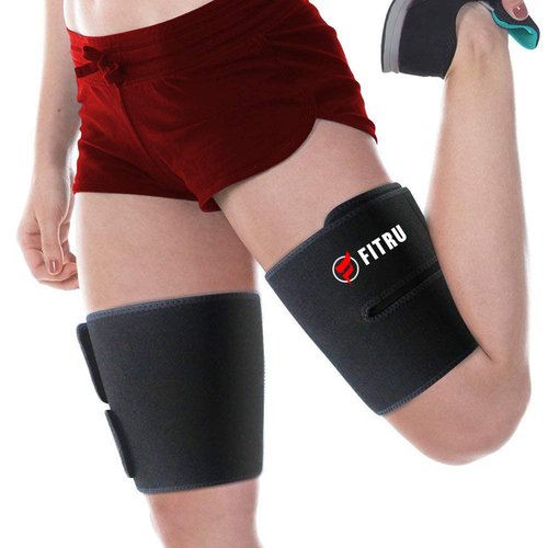 Fitru Premium Thigh Trimmers for Men & Women - Body Wrap Sauna Waist Trainer for Your Legs (pink, S: 29" X 8")