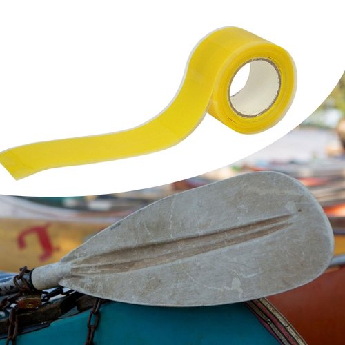 rockible Kayak Paddle Grip Tape Handlebar Tape Anti Slip Silicone 10 ft Oar Accessories Wrap for Dragon Boat Fishing Pole Sports, Yellow