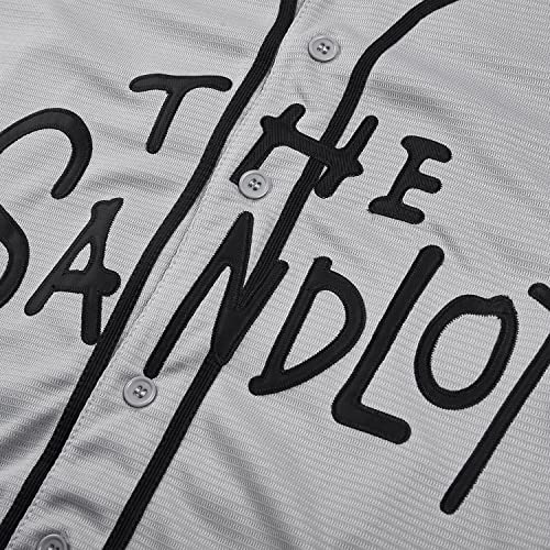 90s Outfit for Men,Sandlot 30 Jersey Rodriguez 30 Squints 5 Yeah-Yeah 11 Short Sleeve Baseball Jerseys for Men Women