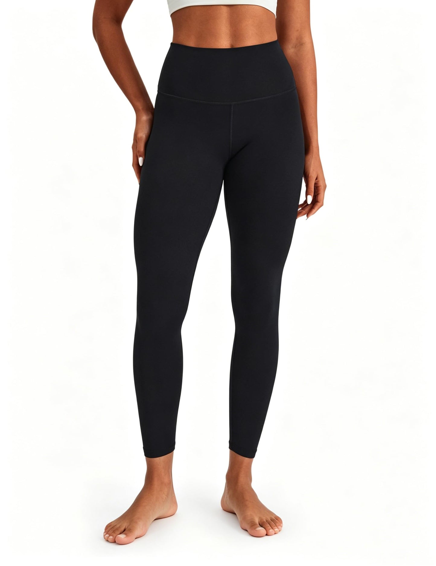 K-Swiss Leggings for Women - Soft Stretchy High Waist 25" with Pockets Lounge Yoga Pants Workout Running Casual, Black XL