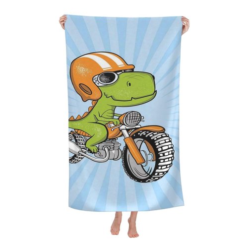 LMKLOP Cute Dinosaur Beach Towel for Kids/Boys/Toddler/Baby, Personalized Microfiber Beach Towels Bulk, Quick Dry Beach Towel for Pool, Lightweight Bath Towels Oversized Clearance 30"x 60"