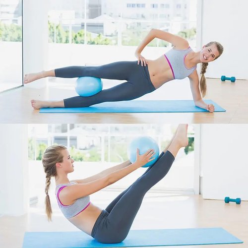 Daxotu Better Me Pilates Essentials Kit for Women, Pilates Bar Kit with Resistance Bands, Starter Equipment Set for Home Workouts, Kit De Pilates En Casa Ring and Ball Yoga Bands for Stretching(Blue)