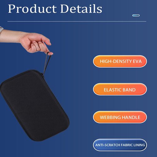 SANXIULY Ping Pong Paddle Case,Table Tennis Racket Case,Carrying Case Fits for 2 Paddles and 4 Balls (Case Only)
