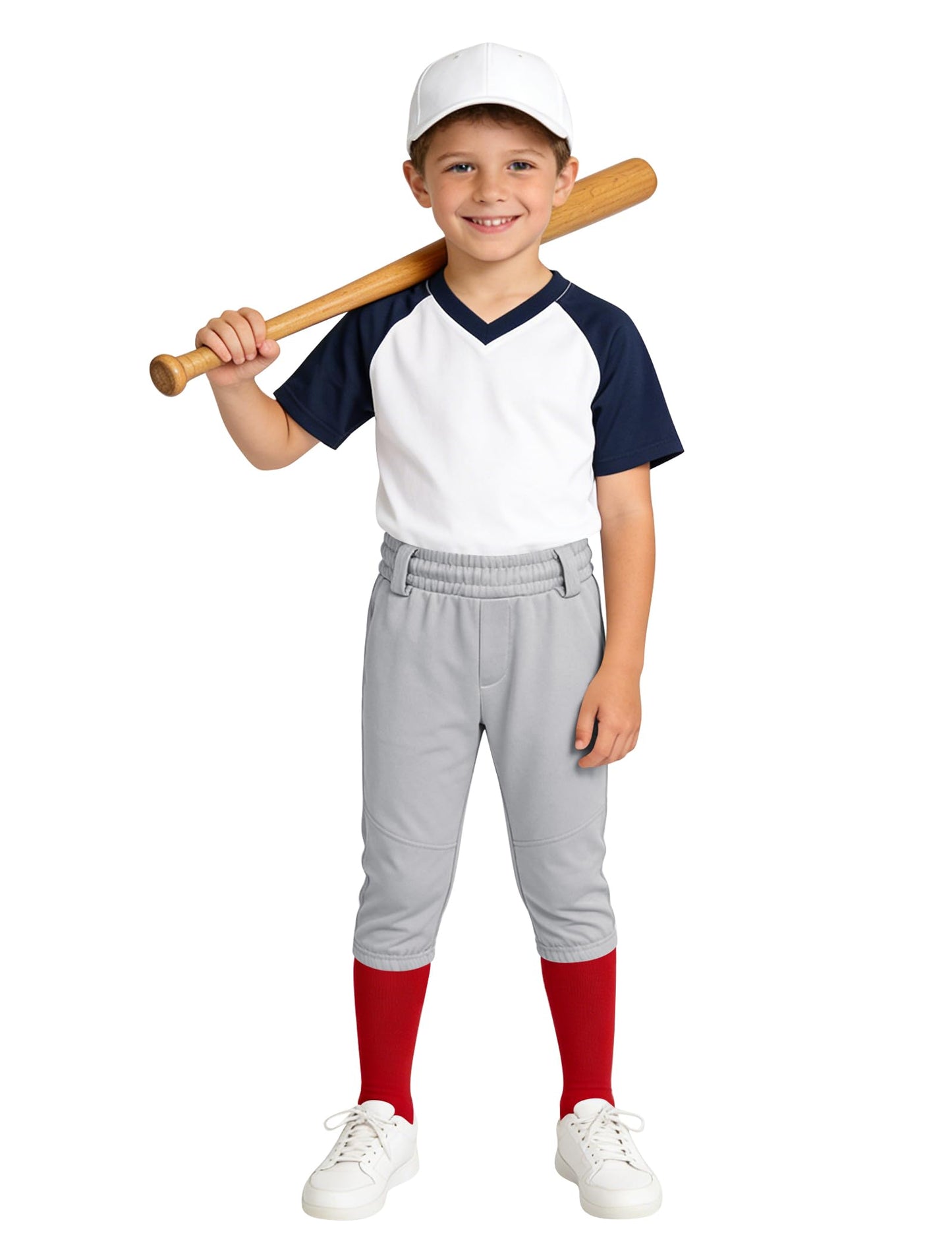 QBK 2T/3T/4T/5T to Youth Toddler Boys Knicker Baseball Pants Girl Softball Pants Kids Tee Ball Pants (Light Grey L)
