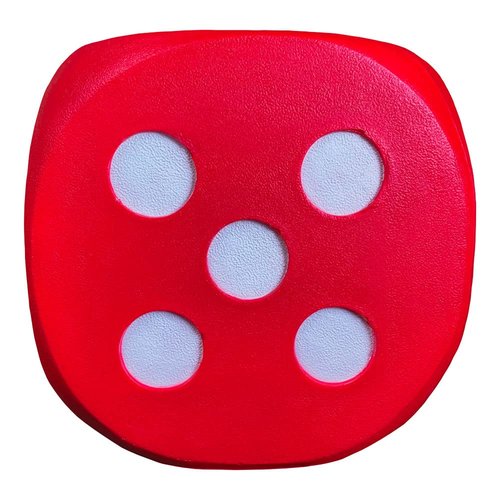 Morrell Big High Roller 17 Pound Compound and Crossbow 6 Sided Any Tip Dice Cube Archery Target with 6 Sides, 21 bullseyes, and Carry Handle, Red