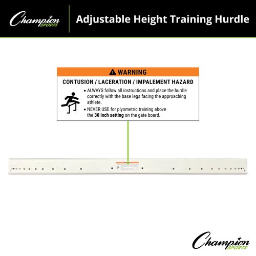 Champion Sports Adjustable Height Training Hurdle, Red