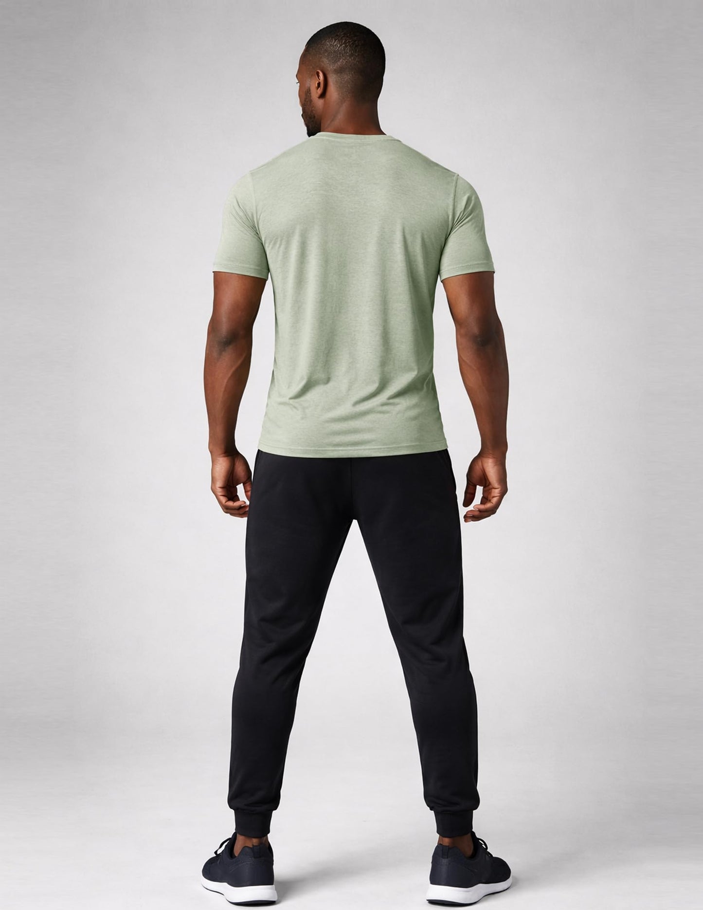 5 Pack Men’s Active Quick Dry Crew Neck T Shirts | Athletic Running Gym Workout Short Sleeve Tee Tops Bulk (Set 10, Medium)