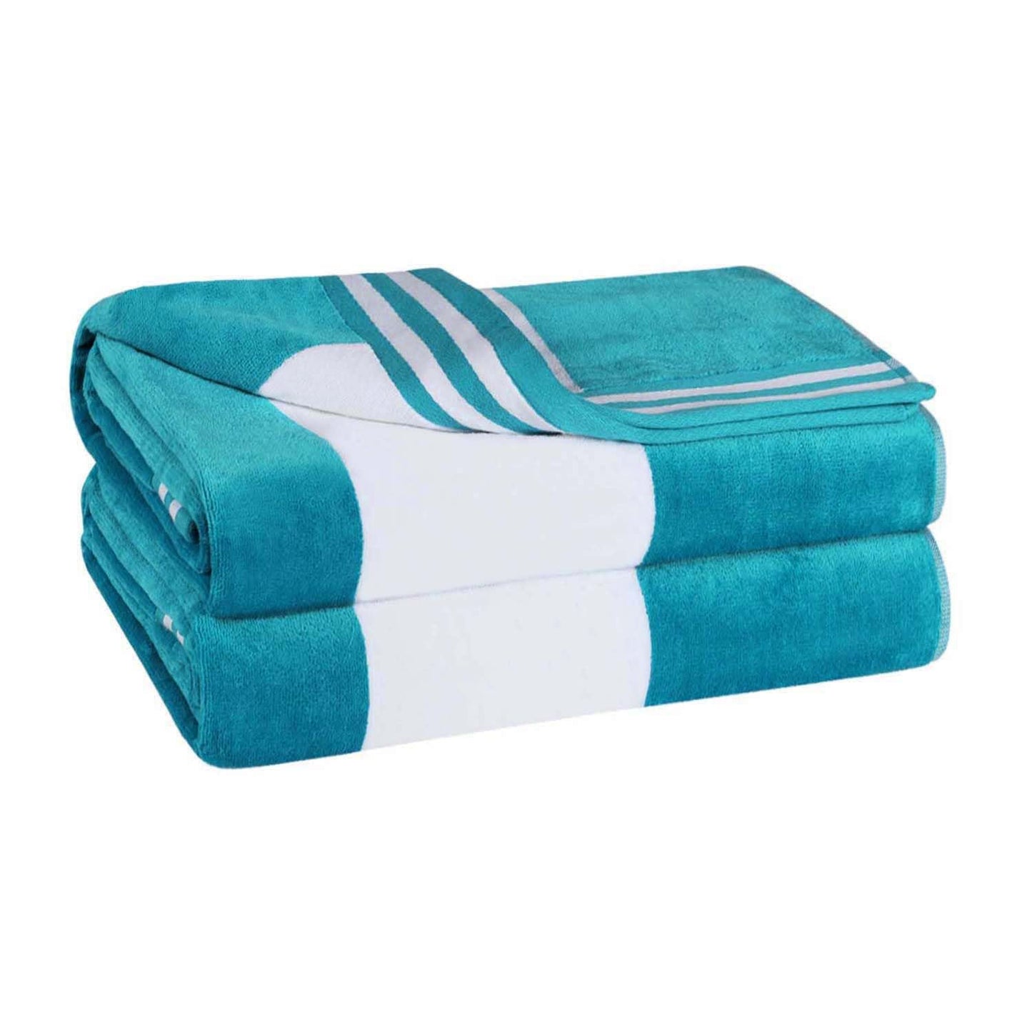 Superior Oversized Beach Towel, Turquoise (Set of 2)