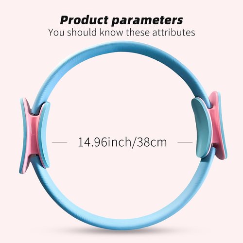 CXDYLCGF Magic Circle Pilates Ring w/Anti-Slip Grips & Adjustable Resistance | High-Density Fitness Ring for Home/Yoga/Strength/Rehab | All-Levels Women Men