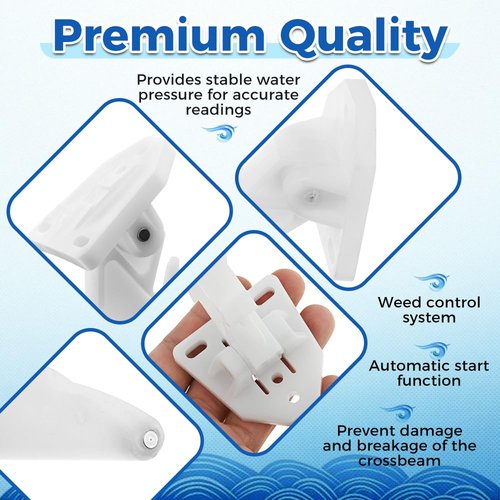 Yetaha Marine Boat Universal Speedometer Pitot Kit Automatic Kick-up Pilot Tube Assembly Up to 80 MPH Pitot Sea Portable Mini Tool Accessories, with 20 Ft Premium PVC Tubing, White