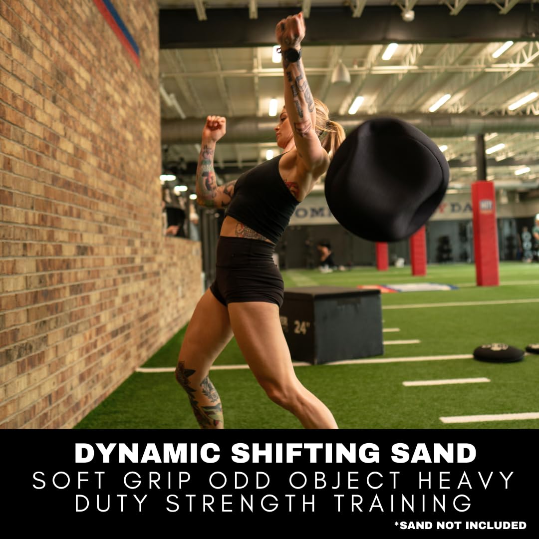 HYPERWEAR Boulder Strongman Sandbag (50 lbs) Heavy-Duty Neoprene Workout Bag for Strength & Full-Body Training