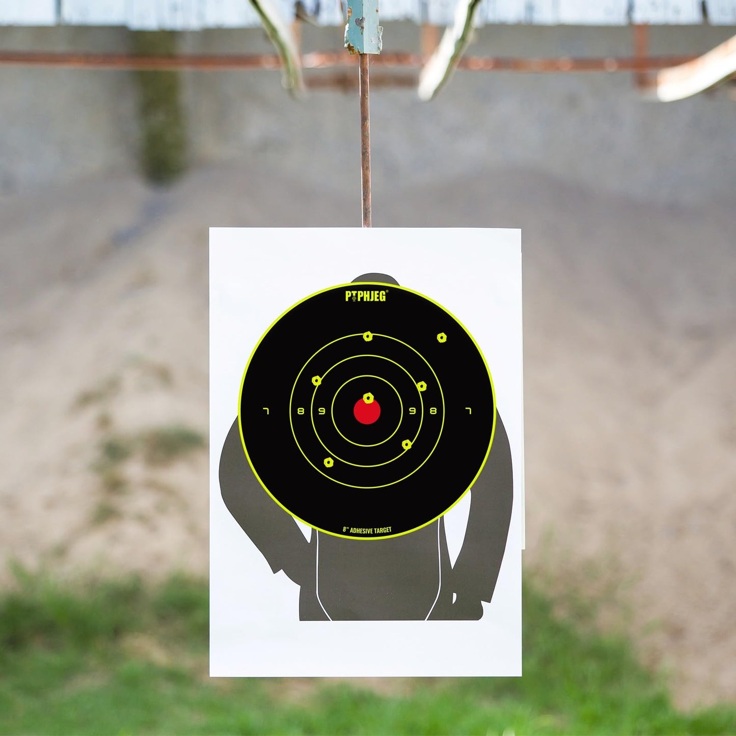 PTPHJEG Bright Fluorescent Yellow Adhesive Splatter Shooting Targets 8x8 Inches (25 Pack)