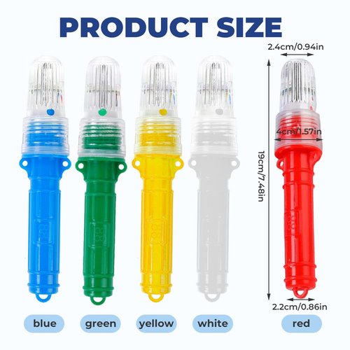 3PCS 2025 Upgrade Boat Flares Coast Guard Approved Marine, Waterproof Marine Flares Coast Guard Approved, LED Boat Flares Emergency Signals Safety Kit for Fishing Boats, Life Rafts (Red)