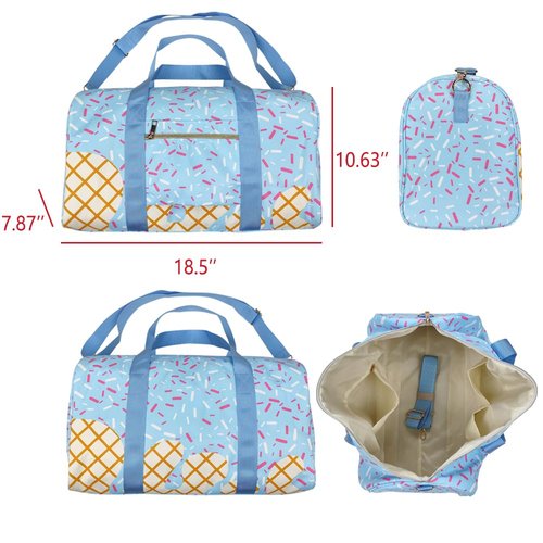 BA0286 splatter ice cream drip sports bag， travel bag.
