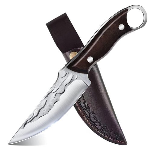 TIANYUE-FONG Fixed Blade Knife with Sheath 8.6 Inch Sharp Blade Full Tang Hunting Knife - Fixed Blade EDC Camping Hiking Hunting Tactical Survival Work Knives for Men - Blet Click