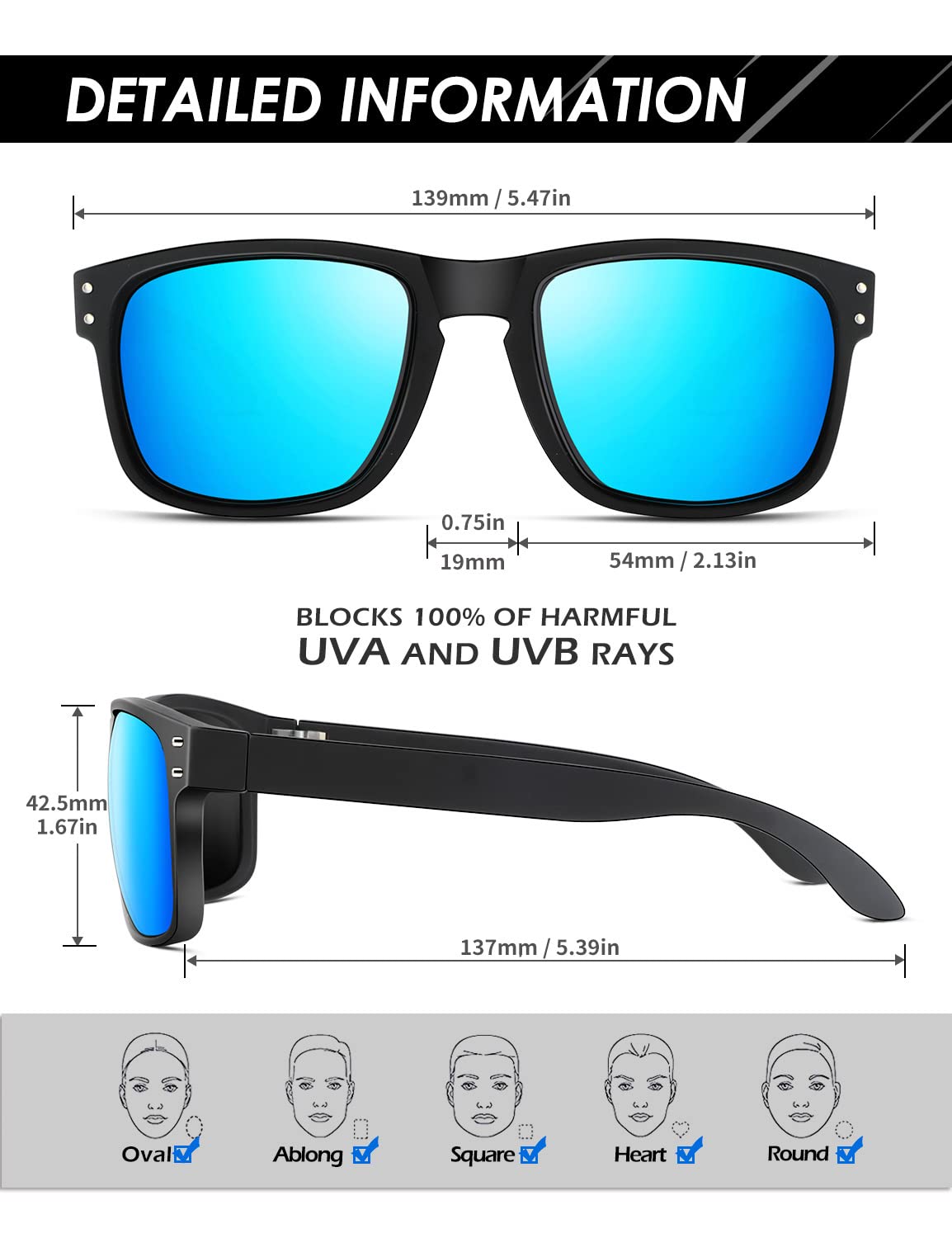 ANYLUV Womens Sunglasses Polarized Sunglasses for Women, Trendy Woman Polarized Ultraviolet Protection Travel