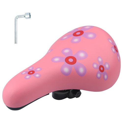 WEEROCK Kids Bike Seat, Child Bike Seats for 14" 16" 18" 20" 24" Kid Bicycle, Kids Bike Replacement Saddle for Boys Girls Bicycles, MTB, Pink