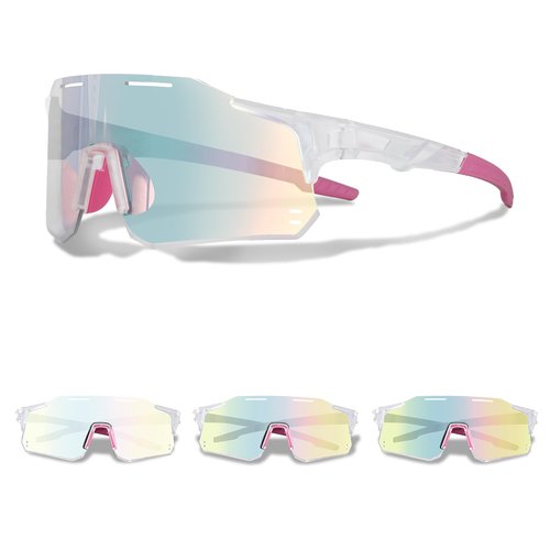 Photochromic Cycling Glasses for Men Women – UV400 Mountain Bike Sunglasses, Anti-Fog Sports Goggles for Outdoor Riding