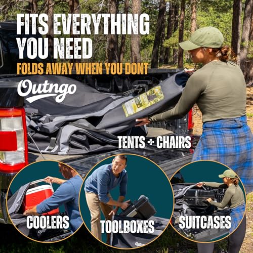 Outngo Waterproof Truck Bed Cargo Bag 38 Cu Ft Heavy-Duty Storage