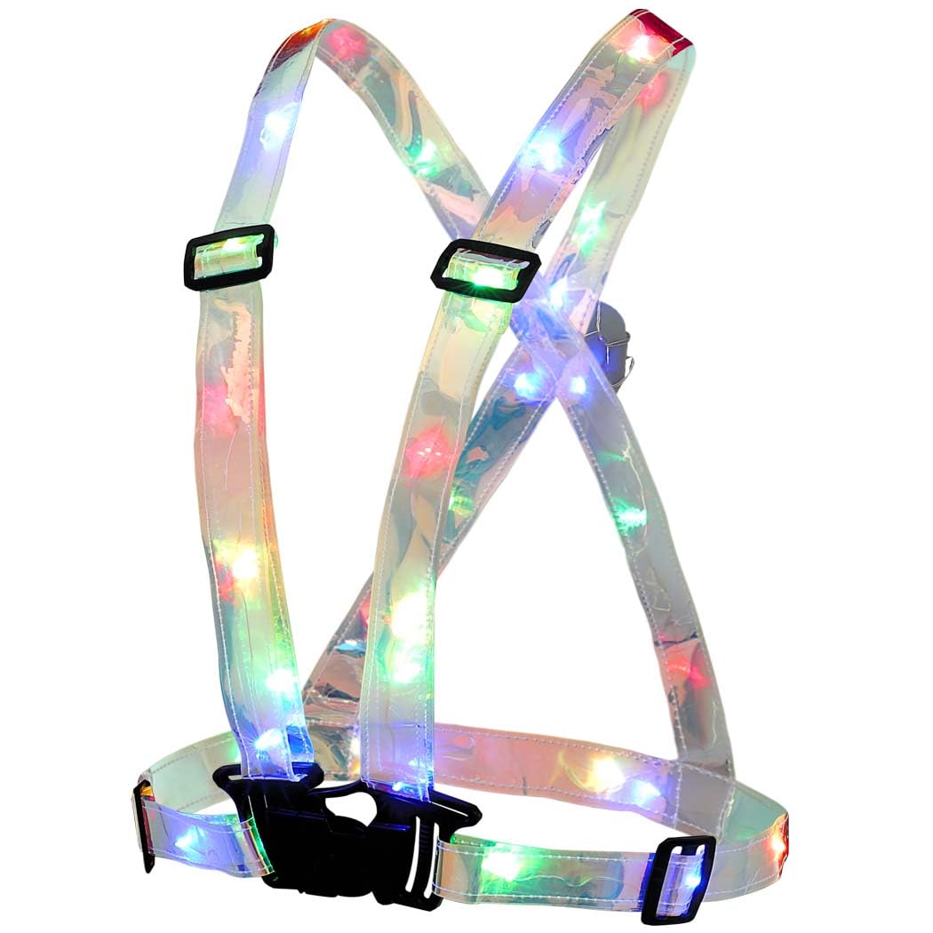 REETAN Light Up LED Vest Running Safety Costume Vests for Men and Women