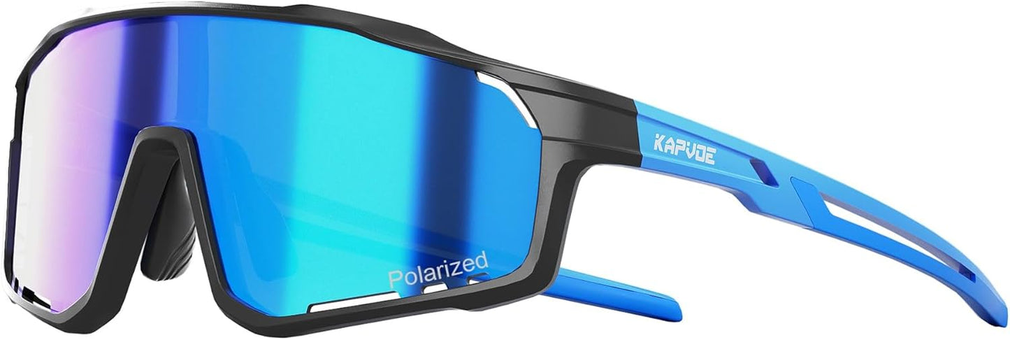 KAPVOE Kids Baseball Glasses Youth Polarized Sports Sunglasses Softball Cycling Running Shades Boys Girls Age 3-14 - K9033