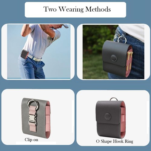 Covthch Golf Rangefinder Case Compatible with REVASRI nk1000 / REDTIGER C001 / Callaway 300 Pro/Acer SW-RF700, Golf Rangefinder Carrying Case, Leather Holster Pouch for Most Brands Rangefinders